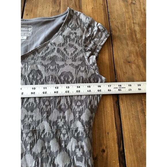 Merrell Opti-wick Midi Dress Cap Sleeve Size Small Gray Outdoors Hiking Hippie - Picture 8 of 12